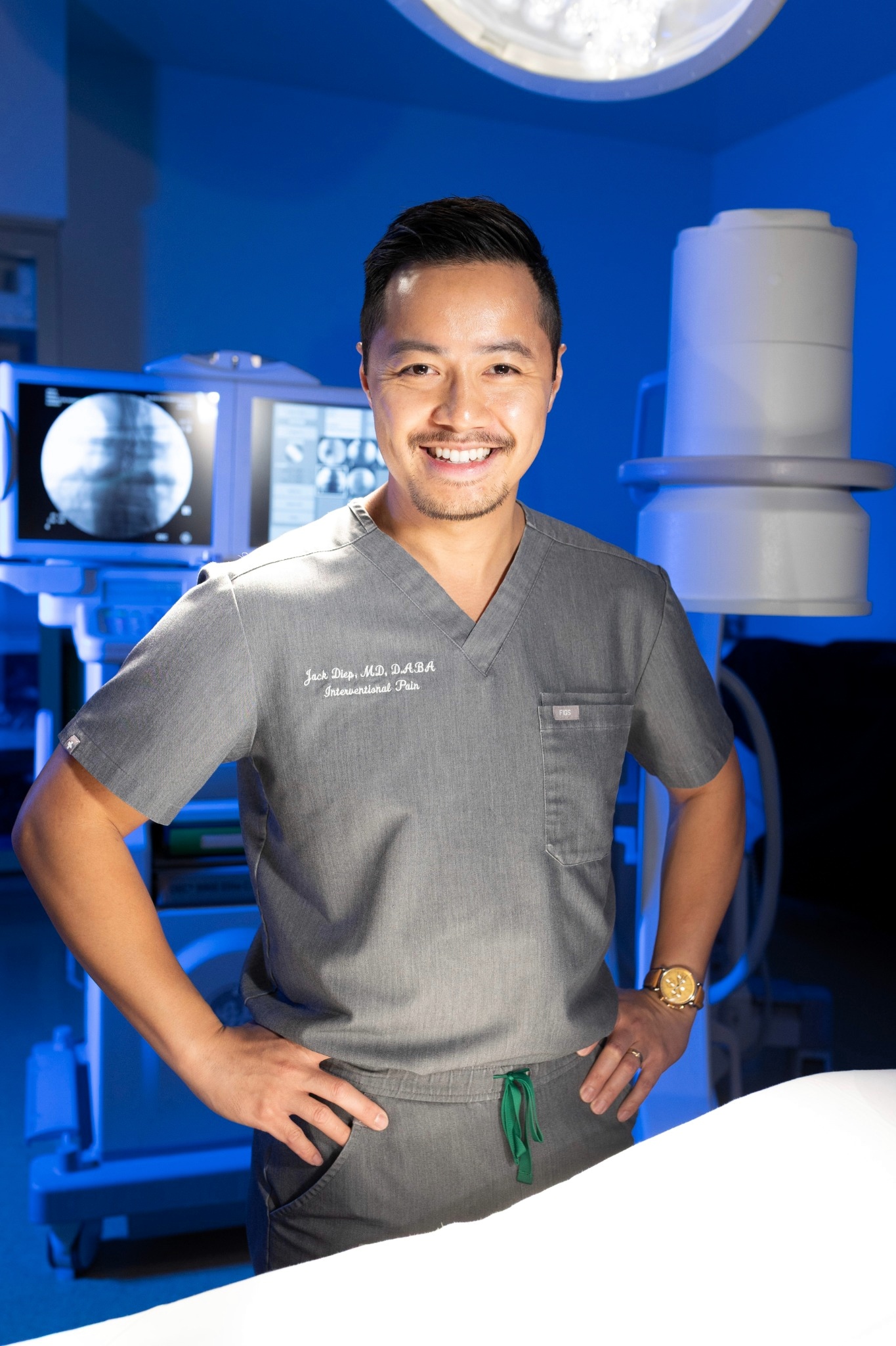 Dr. Jack Diep in an interventional procedure suite