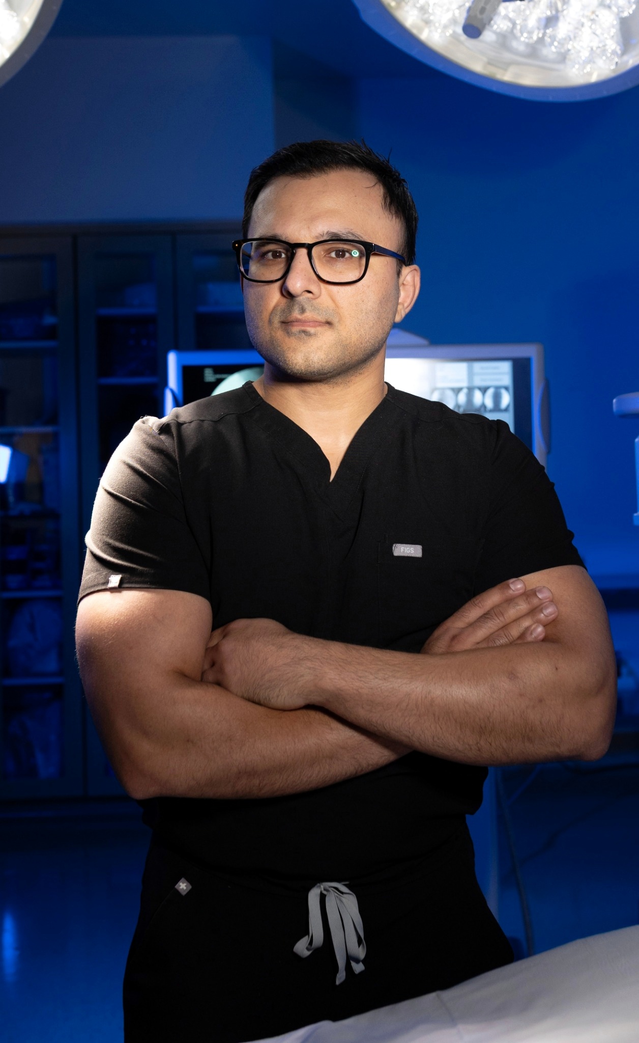 Dr. Selaiman Noori in an interventional procedure suite